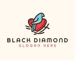 Bird Nest Heart logo design