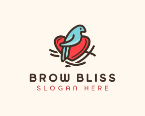 Bird Nest Heart logo design