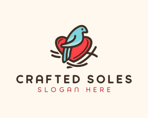 Bird Nest Heart logo design