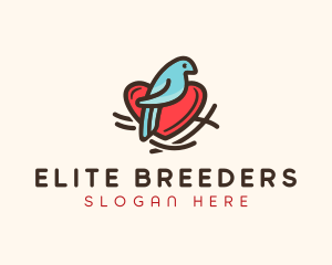 Bird Nest Heart logo design