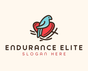 Bird Nest Heart logo design