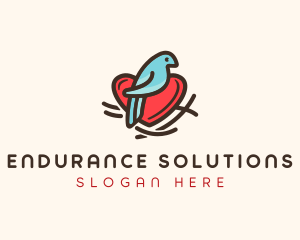 Bird Nest Heart logo design