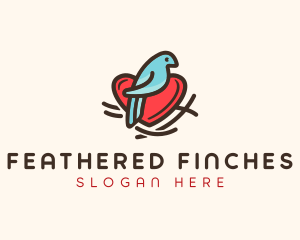 Bird Nest Heart logo design