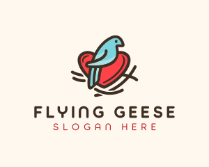 Bird Nest Heart logo design