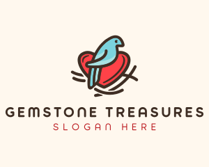 Bird Nest Heart logo design