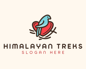 Bird Nest Heart logo design