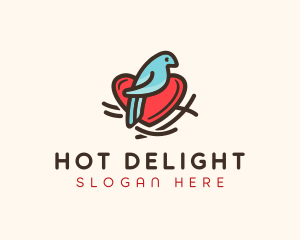 Bird Nest Heart logo design