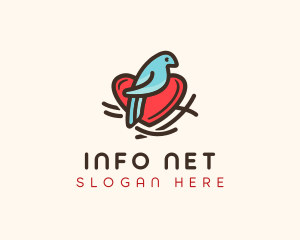 Bird Nest Heart logo design