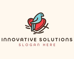 Bird Nest Heart logo design