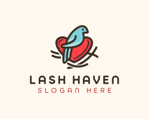 Bird Nest Heart logo design