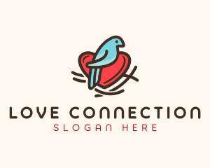 Bird Nest Heart logo design