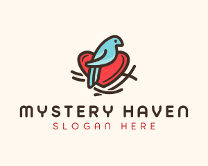 Bird Nest Heart logo design