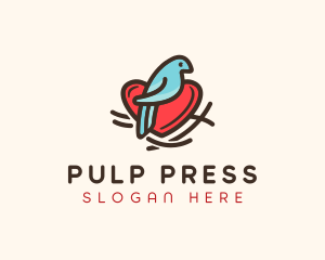 Bird Nest Heart logo design