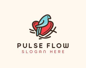 Bird Nest Heart logo design