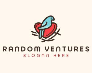 Bird Nest Heart logo design