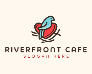 Bird Nest Heart logo design