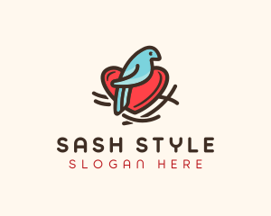 Bird Nest Heart logo design