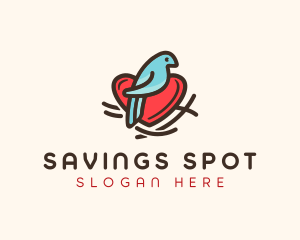 Bird Nest Heart logo design