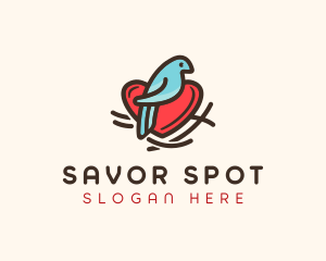 Bird Nest Heart logo design