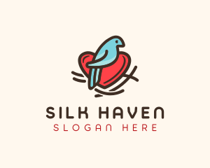 Bird Nest Heart logo design