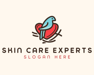 Bird Nest Heart logo design