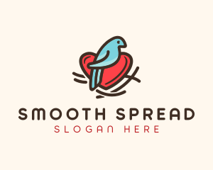 Bird Nest Heart logo design