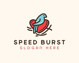 Bird Nest Heart logo design