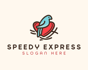 Bird Nest Heart logo design