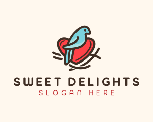 Bird Nest Heart logo design