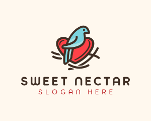 Bird Nest Heart logo design