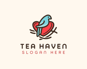 Bird Nest Heart logo design