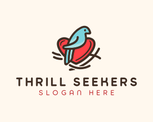 Bird Nest Heart logo design