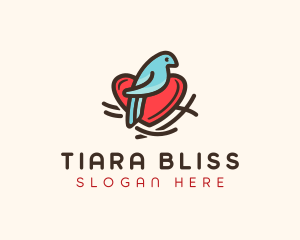 Bird Nest Heart logo design