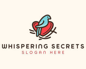 Bird Nest Heart logo design