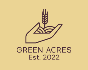 Farmer - Wheat Farmer Hand logo design