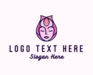 Hairdressing - Tulip Flower Woman logo design