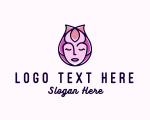 Tulip Flower Woman Logo