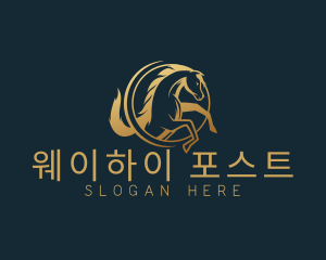 Equine Horse Stallion logo design