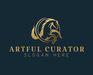 Equine Horse Stallion logo design