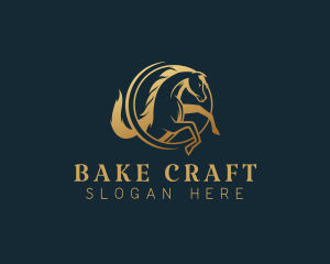 Equine Horse Stallion logo design