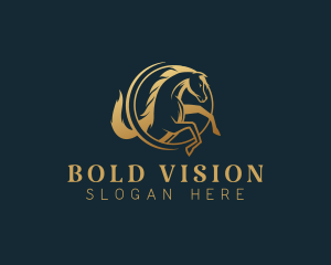 Equine Horse Stallion logo design