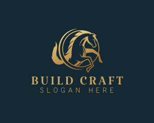 Equine Horse Stallion logo design