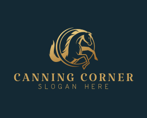 Equine Horse Stallion logo design