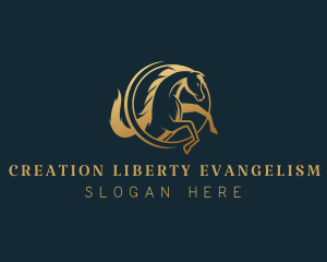 Equine Horse Stallion logo design