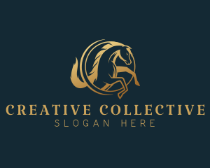 Equine Horse Stallion logo design