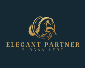 Equine Horse Stallion logo design