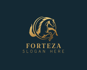 Equine Horse Stallion logo design