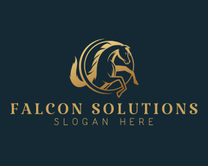 Equine Horse Stallion logo design