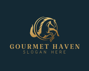 Equine Horse Stallion logo design