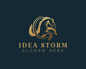 Equine Horse Stallion logo design